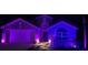 Charming two-story home with well-maintained landscaping and vibrant exterior lighting at 2719 Brookville Dr, Valrico, FL 33596