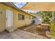Backyard with patio, string lights, and lush greenery provides outdoor charm at 3600 46Th N St, St Petersburg, FL 33713
