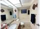 Comfortable bathroom with granite countertops and decorative fish accents at 3907 Applegate Cir, Brandon, FL 33511