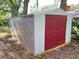 Outdoor shed provides ample storage space for tools and equipment, enhancing the property's functionality at 3907 Applegate Cir, Brandon, FL 33511