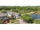 Aerial view of home with beautiful pond views at 417 Ventura Dr, Oldsmar, FL 34677