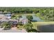 Aerial view of home with beautiful pond views at 417 Ventura Dr, Oldsmar, FL 34677