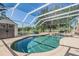 Relaxing screened-in pool area features a covered patio and private backyard at 417 Ventura Dr, Oldsmar, FL 34677