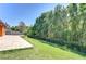 Beautiful backyard featuring a lush lawn and wooded backdrop, perfect for outdoor enjoyment and privacy at 4289 Ortona Ln, Wesley Chapel, FL 33543
