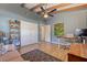 Bright bedroom with a large closet, ceiling fan, and hardwood floors for a comfortable living space at 4340 Narvarez S Way, St Petersburg, FL 33712