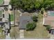 Straight down aerial shot of house shows backyard, roof and the surrounding neighborhood at 5263 Kirkwood Ave, Spring Hill, FL 34608