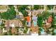 Aerial view of the property showcasing its location, landscaping, and surrounding neighborhood at 6213 12Th S Ave, Gulfport, FL 33707