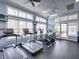 Cardio equipment lined up in a fitness center with large windows and natural light at 7927 Hampton Lake Dr, Tampa, FL 33647