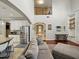Open floor plan with kitchen and living room, creating a perfect flow for entertaining at 7927 Hampton Lake Dr, Tampa, FL 33647