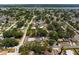 Aerial view of a charming home nestled in a lush neighborhood with lake views at 9653 Golden Grove St, Seminole, FL 33772