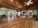 Bright clubhouse featuring a vaulted wood ceiling, ceiling fan, and spacious seating area, perfect for community gatherings at 11485 Oakhurst Rd # 319, Largo, FL 33774