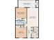 Detailed floor plan with dimensions of Primary bedroom, living room, kitchen, bathroom, and other rooms at 200 Glennes Ln # 205, Dunedin, FL 34698