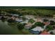 Aerial view showcases stunning lakefront homes with refreshing pools and picturesque landscaping at 2042 Diamond Ct, Oldsmar, FL 34677