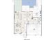 First floor floorplan with kitchen, dining, great room, office, garages and pool at 3420 Channelside Ct, Safety Harbor, FL 34695