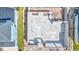 An aerial view of a new block foundation, showing design, with adjacent water views at 3420 Channelside Ct, Safety Harbor, FL 34695