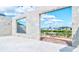 New home foundation featuring concrete block construction with a beautiful water view in the distance at 3420 Channelside Ct, Safety Harbor, FL 34695
