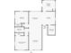 Detailed floor plan showcasing the layout of a house including the kitchen, living room, bedrooms, dining room and two bathrooms at 3512 Haines N Rd, St Petersburg, FL 33704