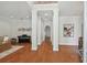 Spacious foyer featuring hardwood floors, high ceilings, architectural columns, and an open floor plan at 3710 W San Pedro St, Tampa, FL 33629