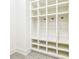 Mudroom featuring built-in cubbies and tile flooring at 3821 W Vasconia St, Tampa, FL 33629