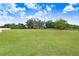 Expansive backyard showcasing lush greenery, mature trees, and ample space for outdoor activities at 41043 Stanton Hall Dr, Dade City, FL 33525