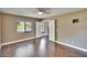 Spacious bedroom with lovely water views, hardwood floors and white trim at 4225 Barret Ave, Plant City, FL 33566