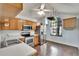 Well-equipped kitchen with stainless steel appliances, natural light, and ample cabinet space at 4225 Barret Ave, Plant City, FL 33566