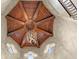 Elegant foyer with exquisite wooden ceiling and decorative chandelier at 601 Bosphorous Ave, Tampa, FL 33606