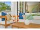 Inviting outdoor patio with comfortable seating, offering a perfect spot for relaxation and entertaining at 601 Bosphorous Ave, Tampa, FL 33606