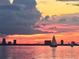 Scenic water view at dusk with a sailboat against the backdrop of the city skyline at 601 Bosphorous Ave, Tampa, FL 33606