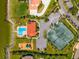 Overhead view of the community pool, tennis court, and playground at 6315 Marbella Blvd, Apollo Beach, FL 33572