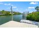 Private dock with boat lift system at 6315 Marbella Blvd, Apollo Beach, FL 33572
