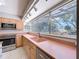 Kitchen features a large window with track lighting, double sinks, and stainless steel appliances at 7307 Summerbridge Dr, Tampa, FL 33634