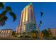 Modern high rise building features art installation, professional landscaping, and modern lighting at 777 3Rd N Ave # 1408, St Petersburg, FL 33701