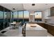 Modern kitchen has state of the art appliances and a large island with counter seating at 777 3Rd N Ave # 1408, St Petersburg, FL 33701