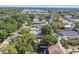 This aerial shot shows a charming neighborhood with various homes and lush greenery at 1046 Yale N St, St Petersburg, FL 33713