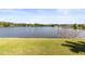 Beautiful lake view with lush green grass in the foreground at 11503 Whispering Hollow Dr, Tampa, FL 33635