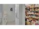 Walk in pantry with extensive shelving and storage options at 17583 Holly Well Ave, Wimauma, FL 33598