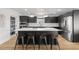 Modern kitchen featuring a large island, stainless steel appliances, and sleek black cabinets at 17730 Long Point Dr, Redington Shores, FL 33708