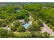 Aerial view of the community amenities, including a pool and playground surrounded by lush trees at 18310 Bankston Pl, Tampa, FL 33647
