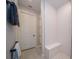 Bright bathroom with sleek shower, white textured walls, and modern fixtures at 19442 Sea Glass Cir, Land O Lakes, FL 34638