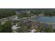 Aerial view of the neighborhood highlighting the community lakes and surrounding greenery at 20606 Whitewood Way, Tampa, FL 33647