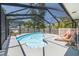 Screened-in pool with ample deck space and lounge seating, perfect for relaxing or entertaining at 225 Cevera Dr, Dunedin, FL 34698