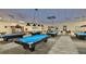 Recreation area with multiple pool tables, ceiling fans, and overhead lighting at 2333 Brookfield Greens Cir, Sun City Center, FL 33573