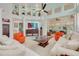 Bright and open living room featuring a unique coffee table, light paint, and stylish decor at 2613 59Th S St, Gulfport, FL 33707
