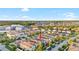 Aerial view of a residential area highlighting the layout and surroundings at 28638 Tranquil Lake Cir, Wesley Chapel, FL 33543
