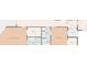 Detailed floor plan highlighting the layout of bedrooms, bathrooms, and living spaces of the home at 3203 Green Dolphin St, Tarpon Springs, FL 34689