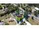 Overhead view of house and lot, nestled amidst lush trees in a quiet community at 4801 Lynn Oaks Cir, Dover, FL 33527