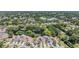 High-angle shot of residences near a pond and lush greenery, creating a picturesque view of the neighborhood at 486 Lakeview Dr # 54, Palm Harbor, FL 34683