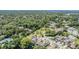 A picturesque aerial view of the community showcasing mature trees, green spaces, and well-kept townhome exteriors at 486 Lakeview Dr # 54, Palm Harbor, FL 34683