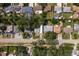 An aerial view reveals the property's location within a densely populated neighborhood at 1253 Union St, Clearwater, FL 33755